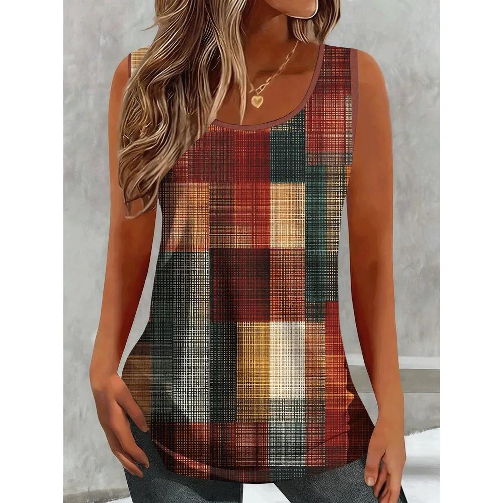 Fashion Women's Flower Printed T-Shirt Casual Loose Sleeveless Top Comfortable Camis Tank Tops