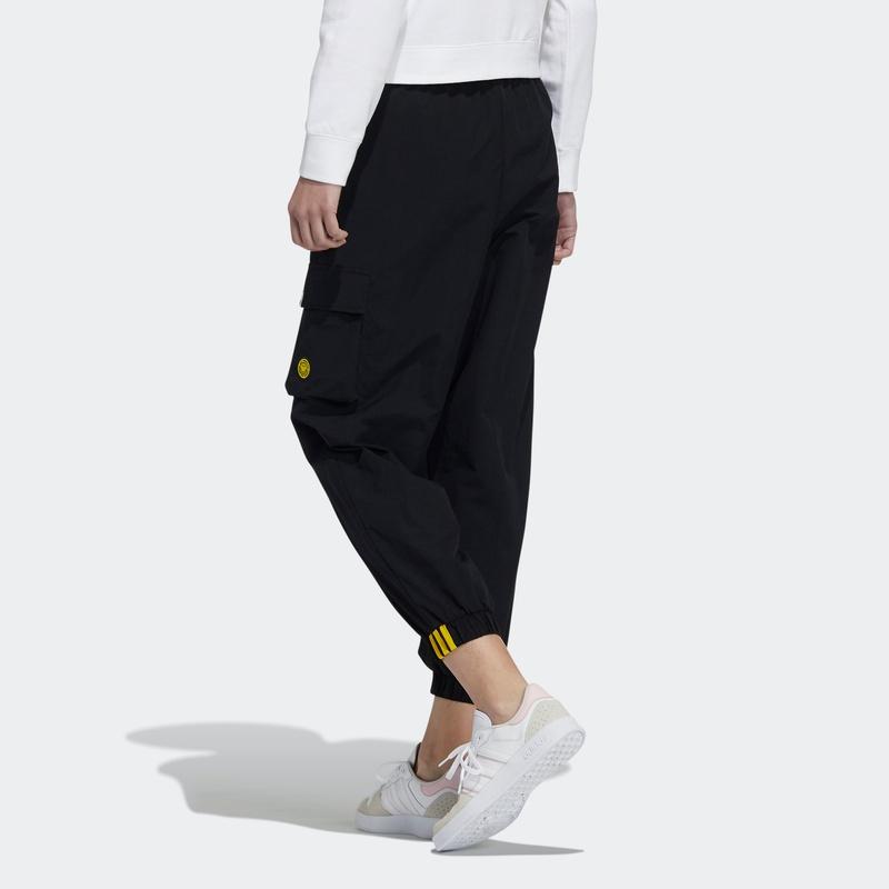 Adidas Neo X Smiley Collaboration Letter Print Sports Pants Women Pants Black HE7950