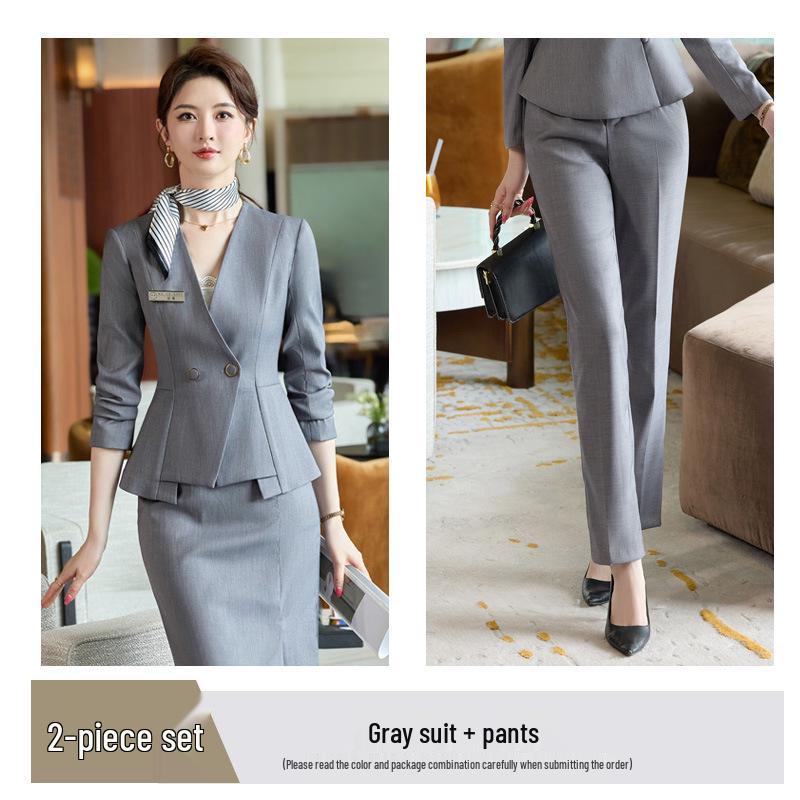 2025 Women's Professional Suit: Autumn Style Workwear for Hotel, Salon, and Jewelry Store Managers