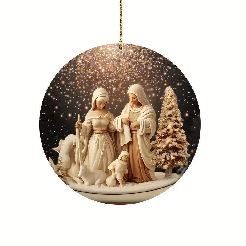 

Иисус Креативное Акриловое Рождественское Украшение Очаровательный Мультяшный Стиль Идеально Для Украшения Автомобиля