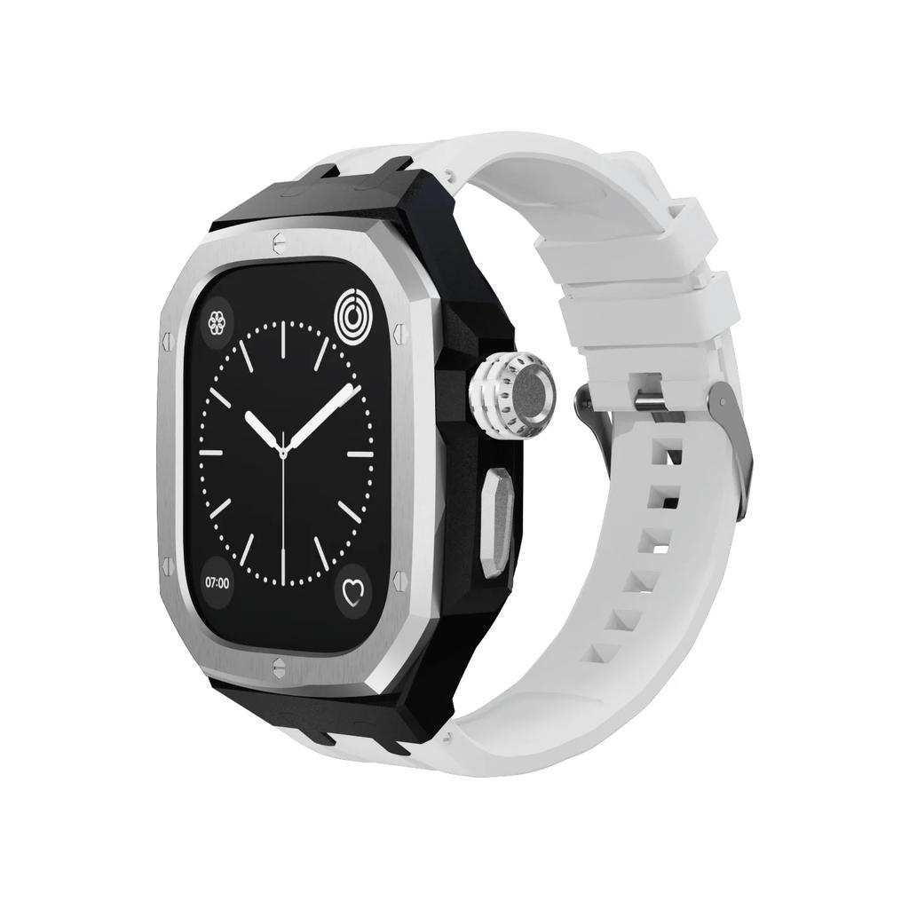 Kit di Modifica di Lusso per Apple Watch Ultra 2/Ultra 49MM Cinturino+Cassa in Acciaio Inossidabile per IWatch Serie 49mm Accessori
