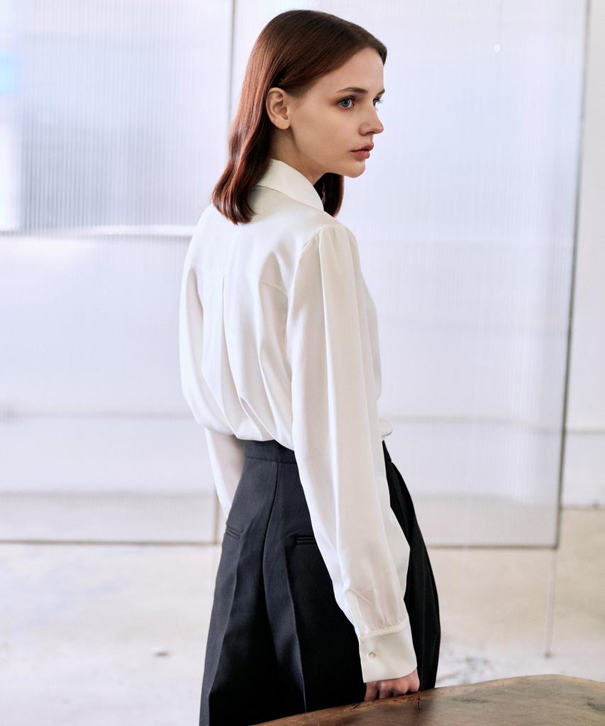 Rank 5 [Mudy] Big Collar Blouse [] Big Collar BlouseWhite