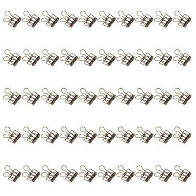 50 Adet Klasör Klipsi 32mm Metal Güçlü Sıkıştırma Kuvveti Oyuk Kağıt Klasör Klipsleri Ofis Okul İçin
