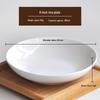 PHMI 8-inch Pure White Ceramic Underglaze Plate Set