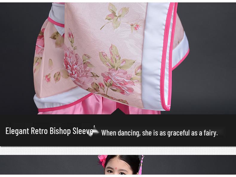 Children's Hanfu Fairy & Guzheng Performance Costume - Women's New Tang Suit Style