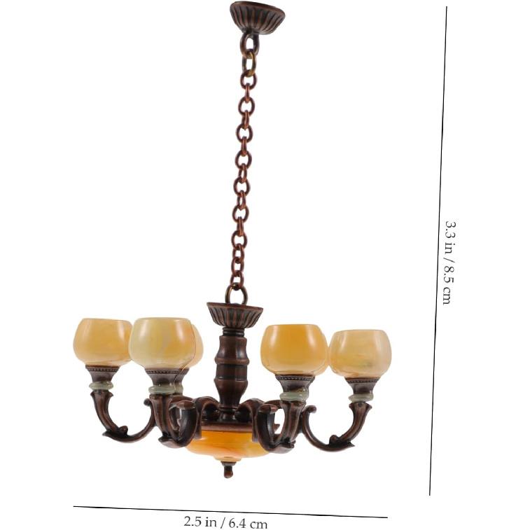 

Toyvian Dollhouse Lights Miniature Light Model Toy Mini Ceiling Lamp Dollhouse Pendant Light Dollhouse Furniture Mini Chandelier Light Fixture Toys 1