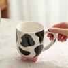 1 bucată 500 ml/17 oz Cana de cafea cu imprimeu amuzant de vacă, ceașcă de cafea din ceramică, ceașcă cu apă, vase de iarnă de vară, cadou perfect