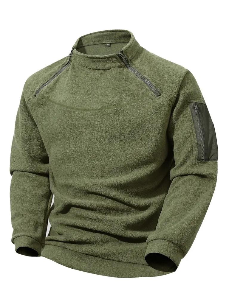 Men's Double Zipper Collar Hoodie - Autumn/Winter Trendy Street Casual Jacket