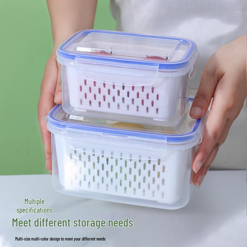 Multi-Purpose Kitchen Storage Box: Microwave & Freezer Safe, Sealed Plastic Container for Fresh Produce and Lunch Storage