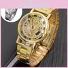 Elegant Geneva Alloy Case Men's Watch With Transparent Dial And Steel Band Stylish Design