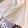 Embroidered Beads and Buckles Modified Cheongsam Satin Long-sleeved Shirt