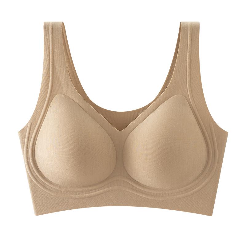 60-Count Lan Jing Modal Seamless Underwear for Women with Large Breasts: Invisible Bra with Wide Shoulders, Beautiful Back, Sports Style.