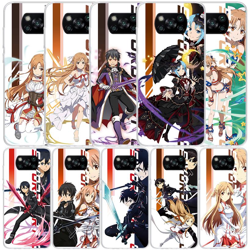 Anime Sword Art Online SAO Phone Case For Xiaomi Poco F7 Ultra X5 X6 X7 Pro M7 Redmi 15C 15 13C 13 12C 12 10C 10 10A 9 9C 9A 9T