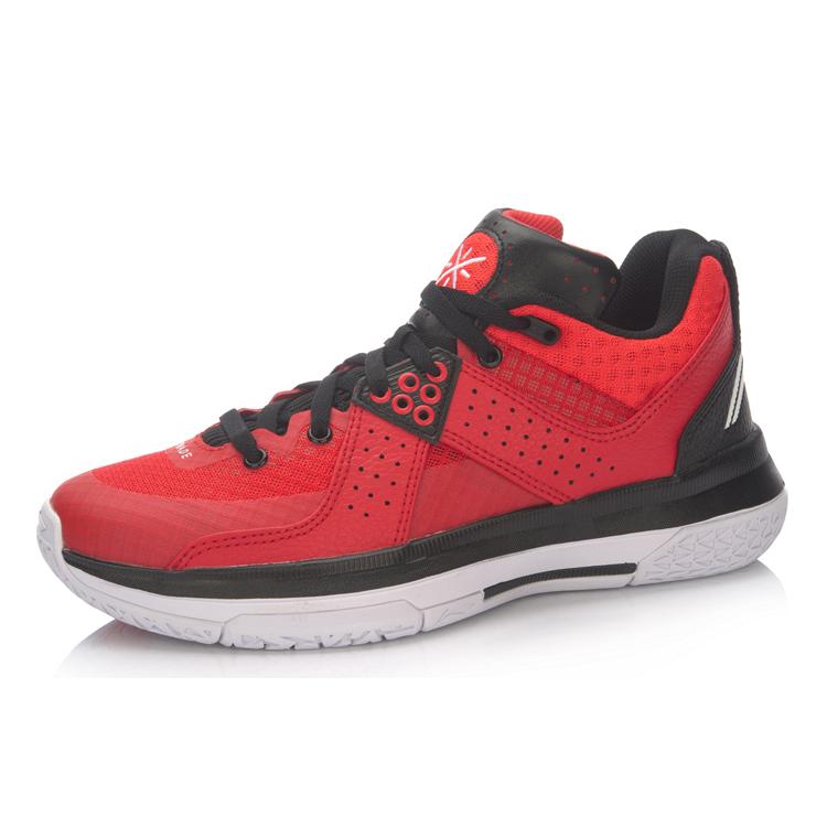 New LiNing Way Of Wade All City 5 Cushioning, Slip Resistant, And Abrasion Resistant Mid Top Basketball Shoes Men's Red ABAL049-4