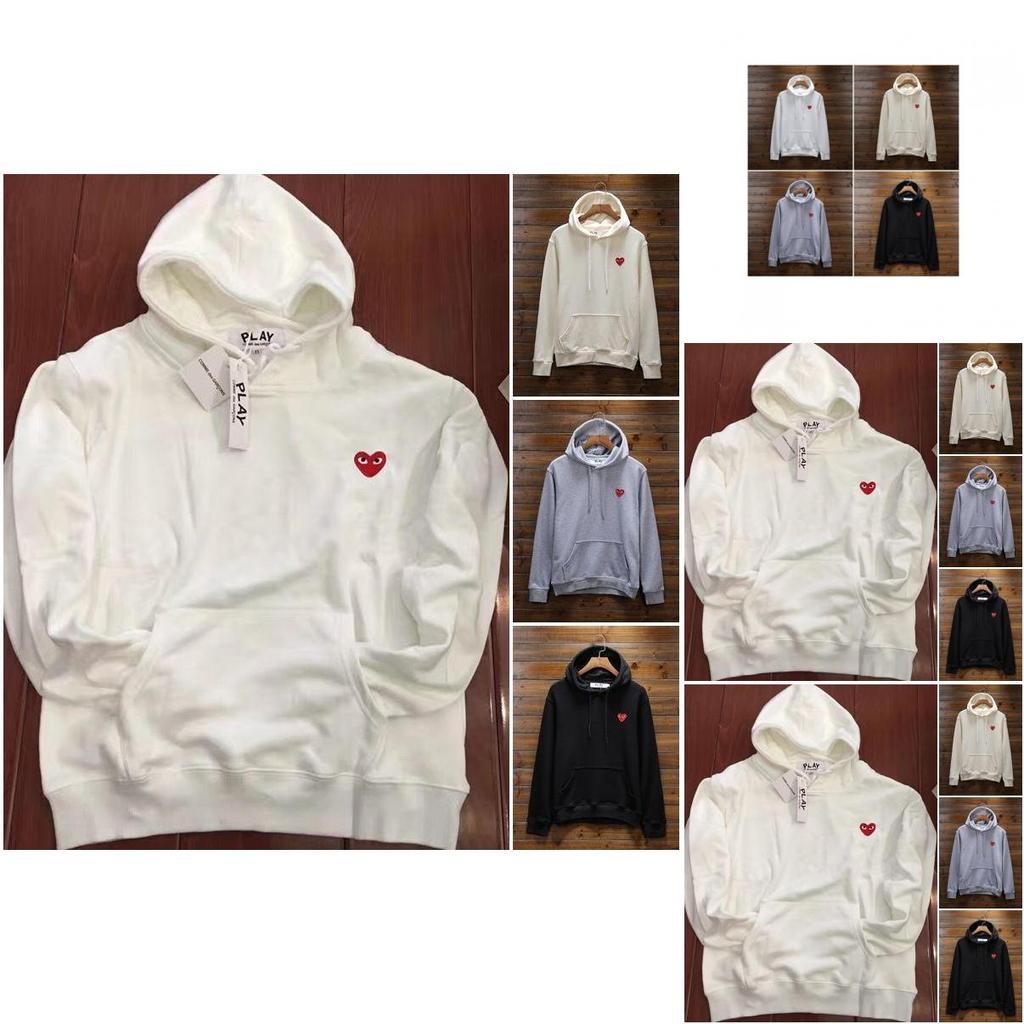 Womens Comme Mens Des Garcons Play Little Red Heart Cdg Hoodies Tops Pullover Uk