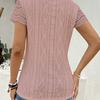 Spring/Summer European and American Fashion Women's Round Neck Hollow Short Sleeve Round Neck T-shirt Top