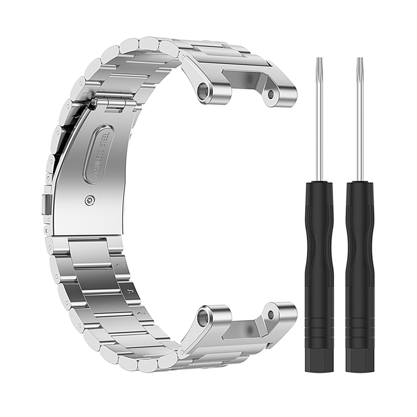 

Ремешок для часов из нержавеющей стали, совместимый с сменным ремешком для часов Huami Amazfit T-Rex T-Rex Pro серебряный