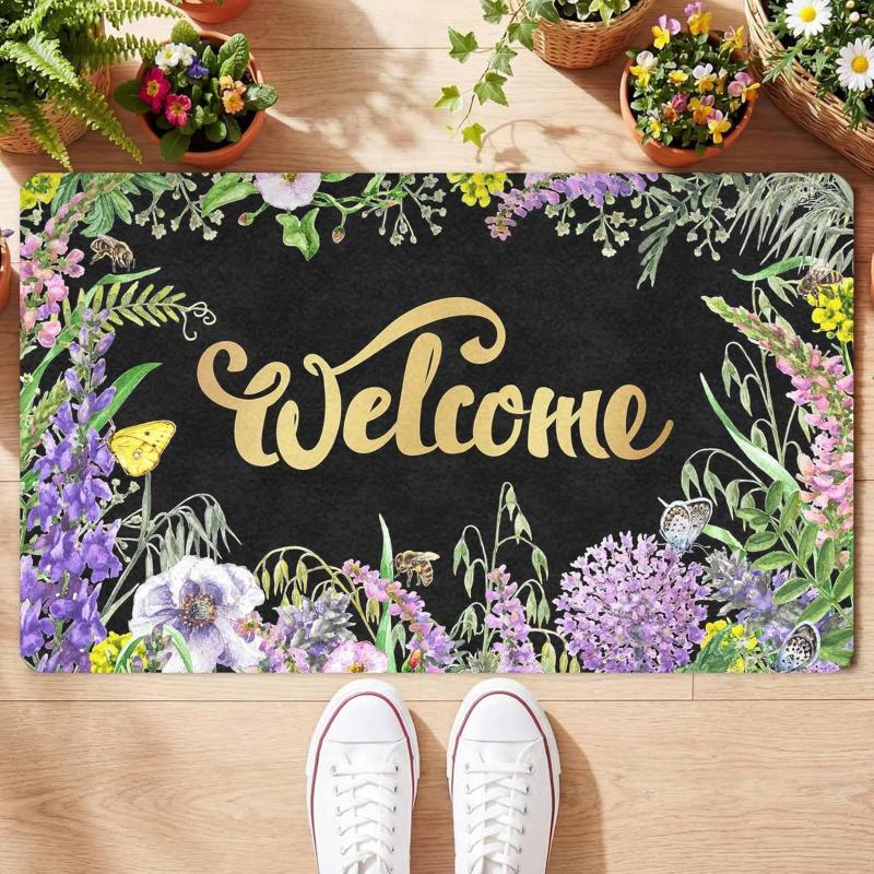 Tropische Flamingo Binnen Vloermat Antislip Buiten Courtyard Vloerkleed Voordeur Welkomstmat Huisdecoratie 30x50cm 12x20inch