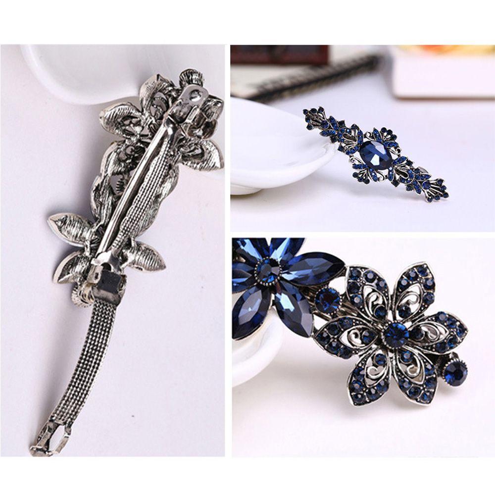 Fashion Women Metal Rhinestone Flowers Hairpin Butterfly Hair Clip Bow Knot Barrette