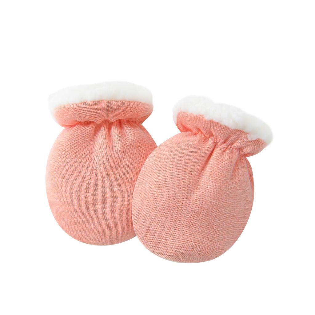 Varm ull nyfødte votter for gutt jente Godteri ensfarget småbarnshanske Høst Vinter Anti-ripe ansikt Cashmere Baby hanske