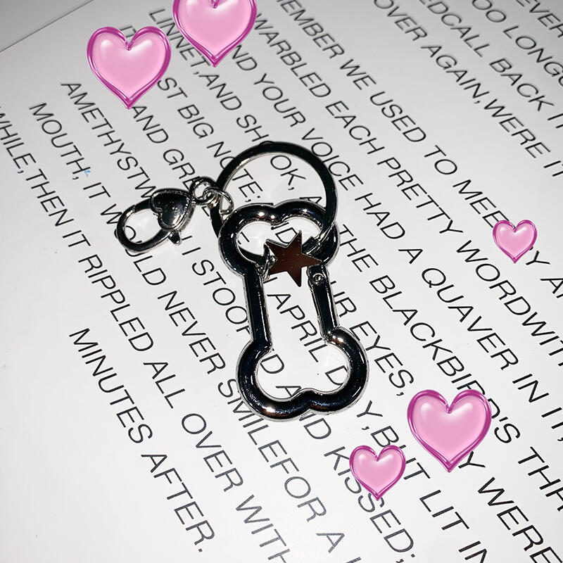 Star Keyring Keychain Pants Bag Layered AA-131 Vicky Silver