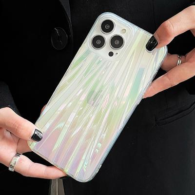 Funda Irregular con Degradado Láser Arcoíris Ins Para Iphone 13pro Max 12 11 Pro Max Xr X Xs Max Suave Transparente a Prueba de Golpes