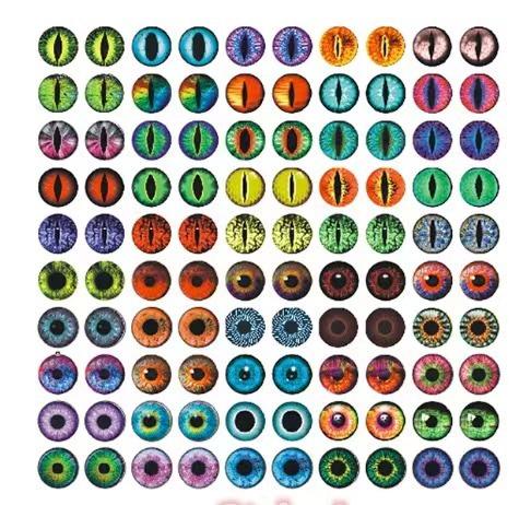 50Pcs 681012Mm Doll Glass Eye Round Dragon Cat Eyes In Pairs Flatback Cabochons Decoration Keychain Diy Accessories