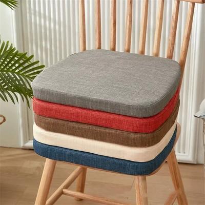 Linen Memory Foam Cushion Removable and Washable Student Living Room Chair Stool Cushion Breathable Seat Cushion