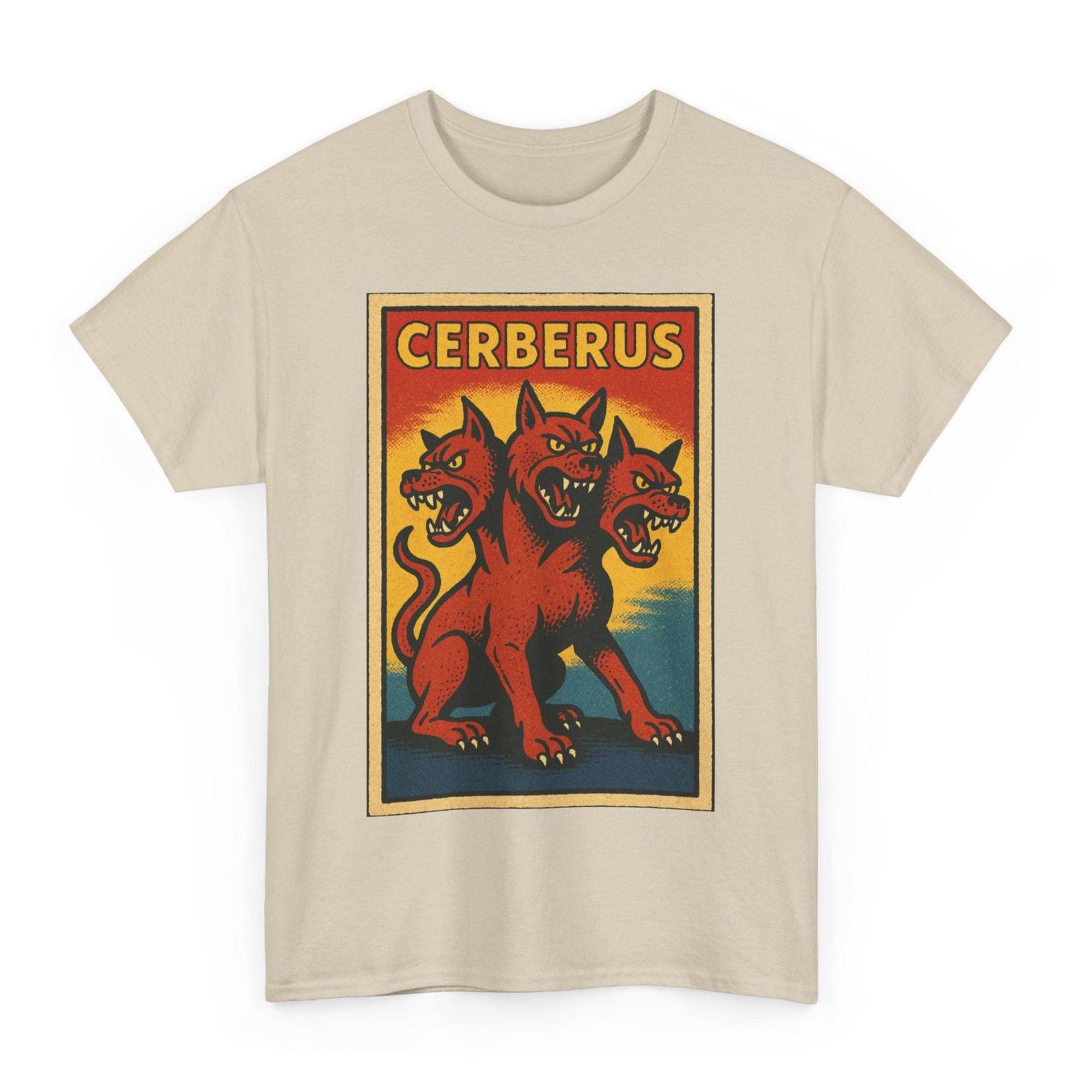 Cerberus T-Shirt: Retro Comic Greek Underworld Dog Tee 3XL