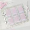 Kawaii Kpop Photo Card Binder 3 Inch Idol Photocard Album with 4/6/9 Grid Slots Capacity Pvc Storage Book for Korean Idol Cards