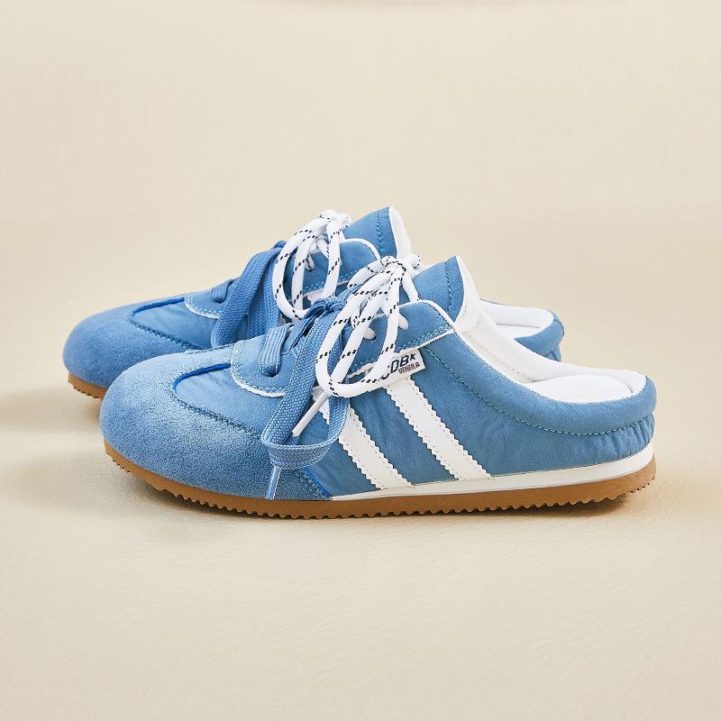 Retro yellow inner heightening bag head half slippers women's summer outer wear 2025 new non-slip soft bottom cool slippers