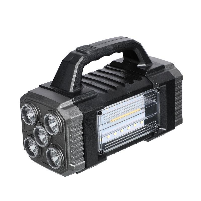 Portable Multi - Functional Searchlight with Solar Charging - Super Bright, Strong Light Flashlight for Emergency Use