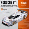 1:64 Porsche 911 GT1 LM 1998 Toyota Land Cruiser Alloy Model Toys Diecast Miniature Car Rubber Tires Vehices Exquisite Ornaments