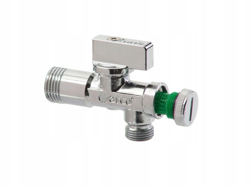 Angle Ball Valve 1/2”x1/2'' with Filter for Washing Machine Toilet Faucet Arco 02400MAC