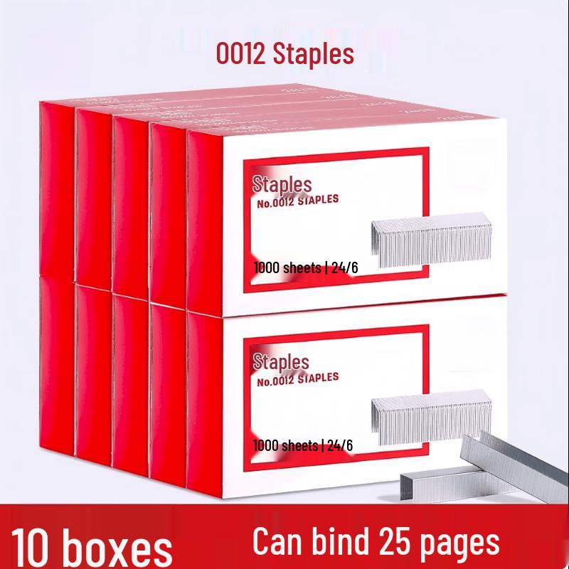 

Deli #12 Stainless Steel Staples, 25-Sheet Capacity
