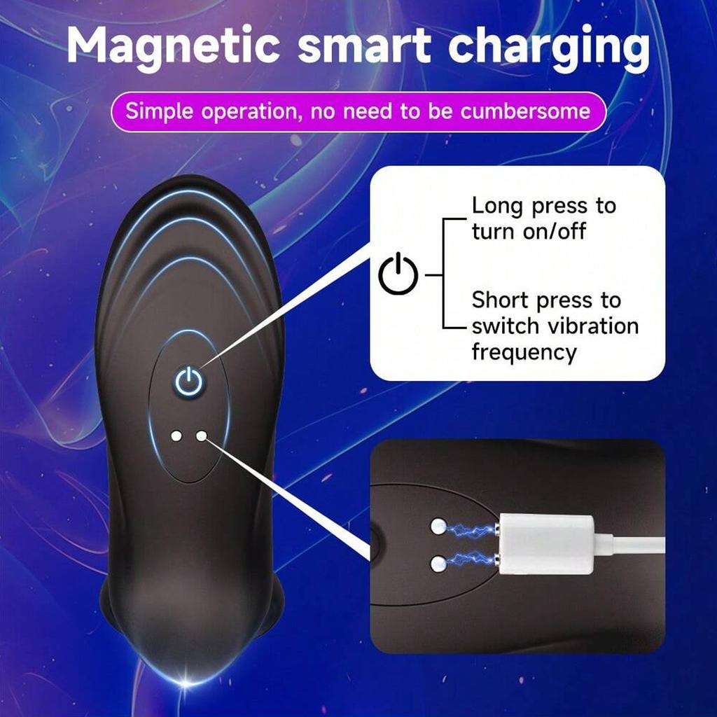 2 In 1 Powerful Vibrating Delayed Ejaculation Men's Penis Ring, APP Control Penis Ring Vibrator Cock Ring, Erotic Adult Toys, Men's Sex Toys