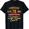 70 Years Ago 70th Birthday Joke T-Shirt - Black - Summer Short-Sleeved Shirt for Both Men and Women T-Shirt