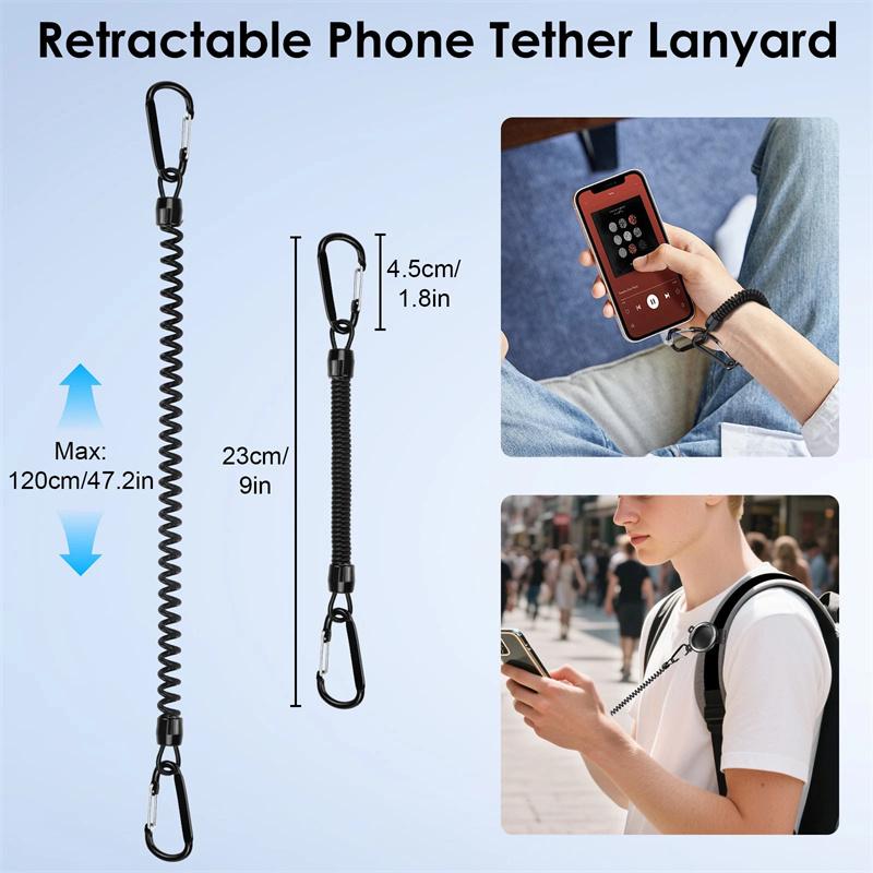 Magnetic Belt Clip Holder Mobile Phone Holder Backpack Clip Metal Hook Spring Rope For Magsafe Iphone Accessories