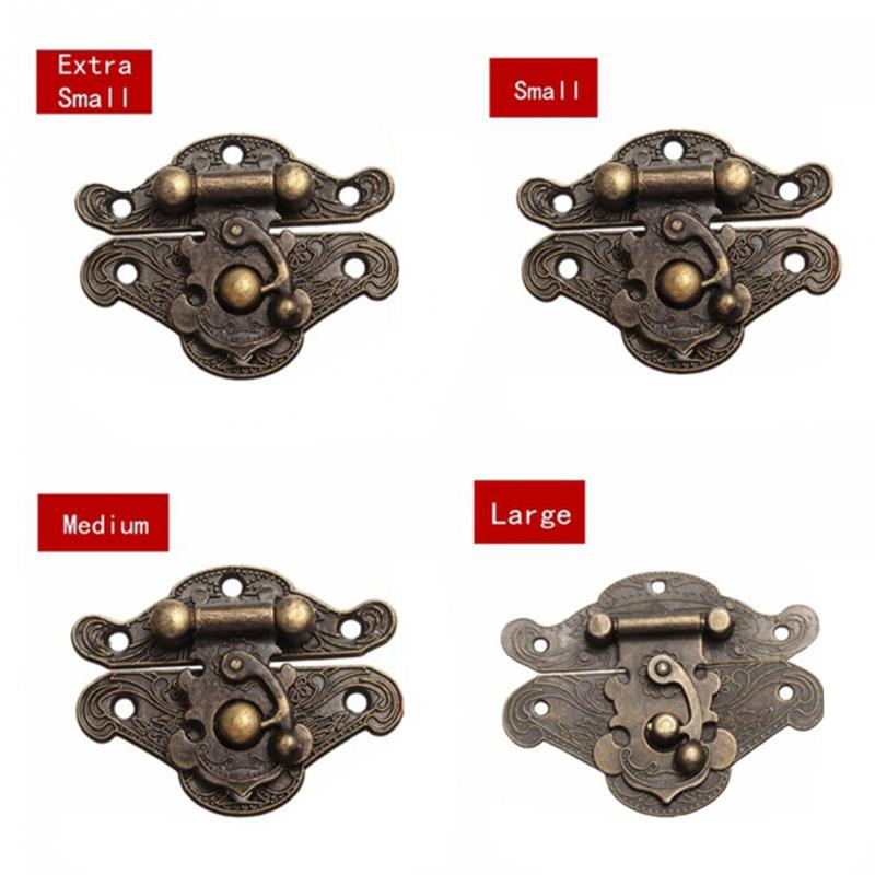 Antique Retro Vintage Decorative Latch Wooden Jewelry Box Hasp Pad Chest Lock