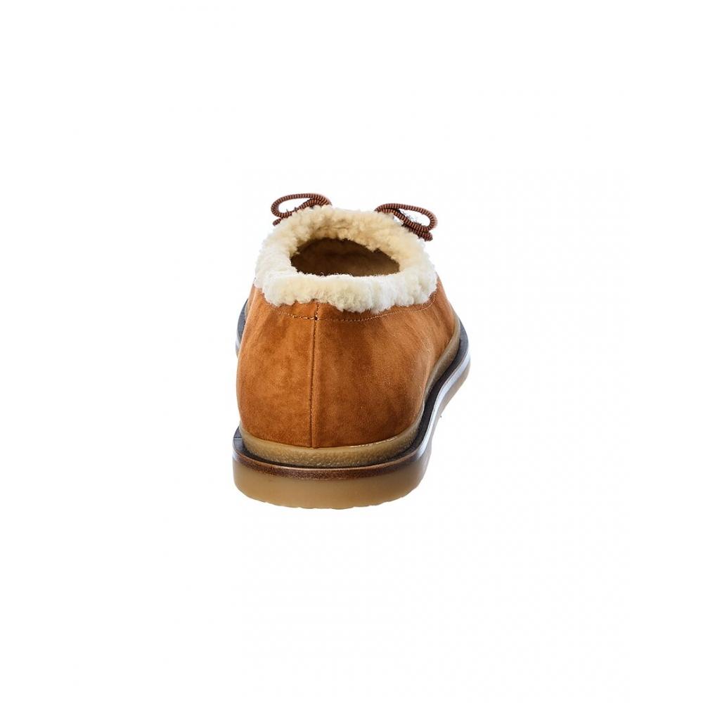 Salvatore Ferragamo Ferragamo Varina Suede Wool Ballet Flat New Vicuna