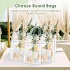 55Pcs Baby Shower Cheese Prizes for Game Winners Bamboo Cheese Board Spoon Fork Butter Spreaders Present Bags for Wedding Party
