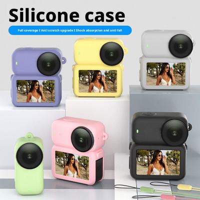 For DJI Osmo Nano Silicone Case Full Coverage Shockproof Anti-Scratch Protective Cover Camera Shell With Lanyard Accessory