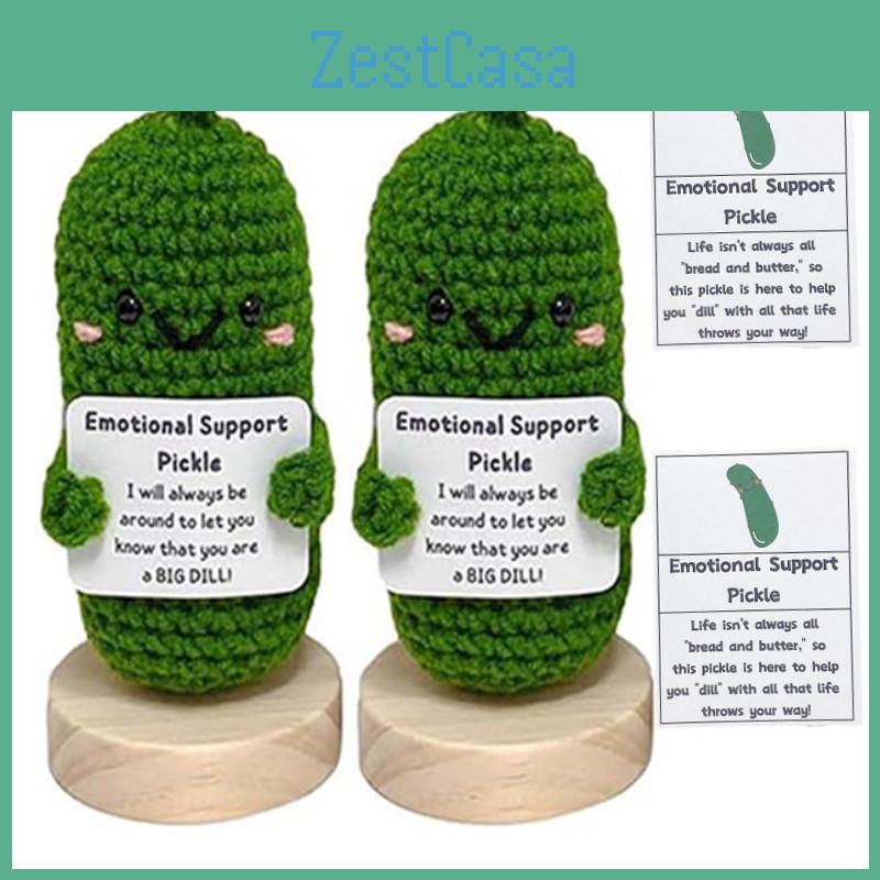Handmade Crocheted Funny Cucumber And Potato Woolen Expression Gift Set