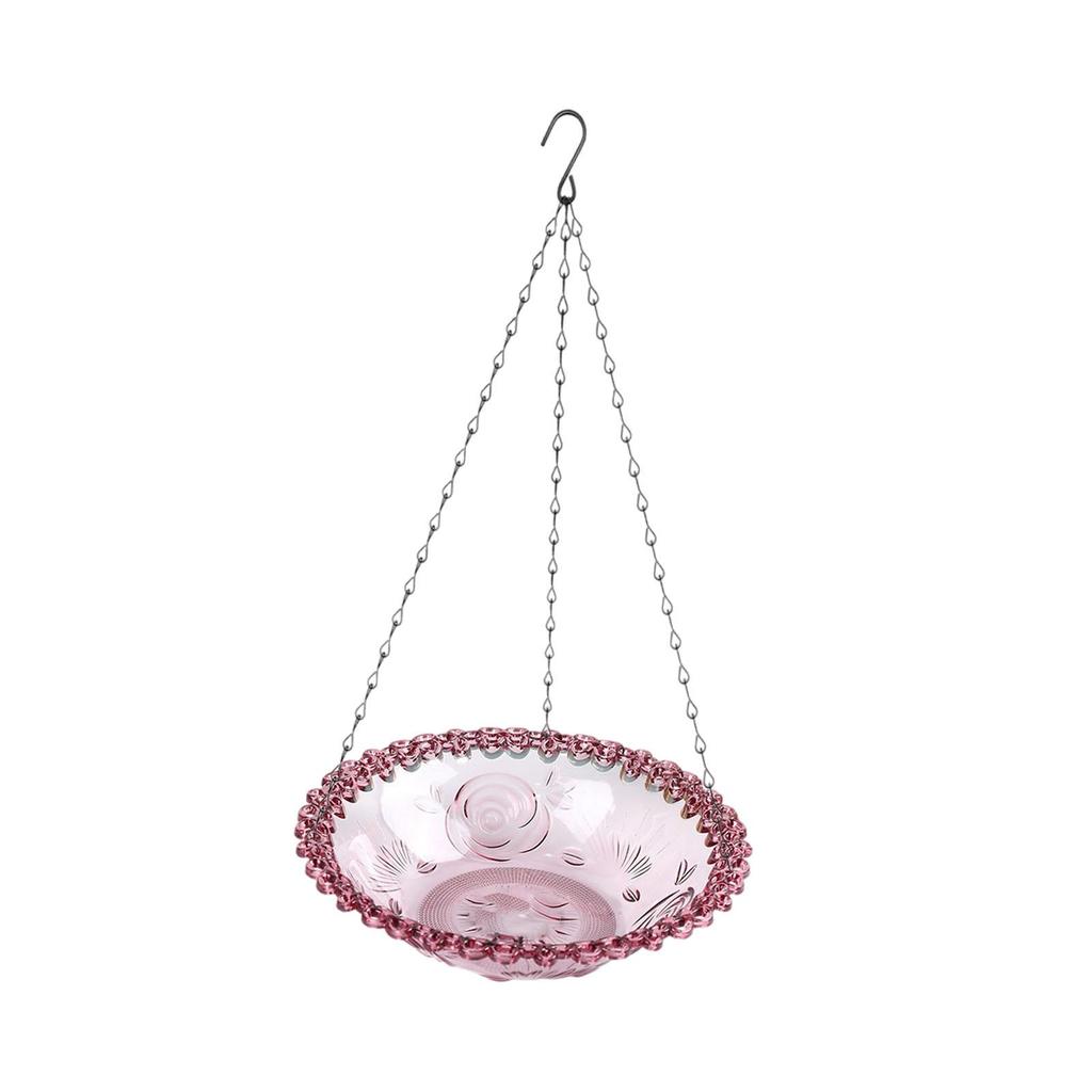 Sturdy Hanging Birdbath Large Capacity Garden Water Feeder Tray for Outdoor Patio Balcony Birds
