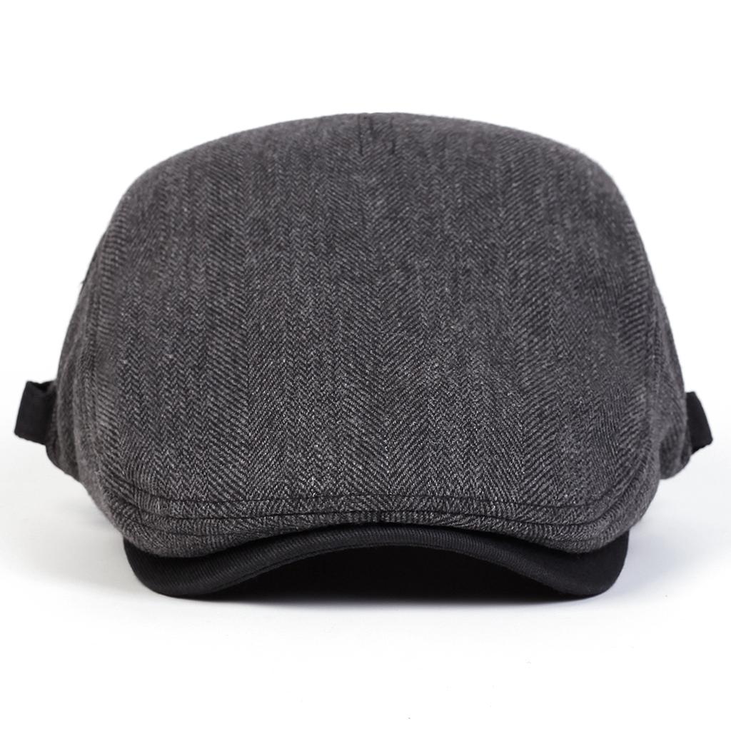 1Piece Men Herringbone Beret Outdoor Adjustable Sunscreen Leisure Hat Spring Autumn Travel Tourism Beach Vacation