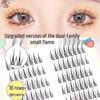 Dream Deer Manga Style Cluster Eyelashes - Black Thin Stem, 10 Rows, Little Devil Design