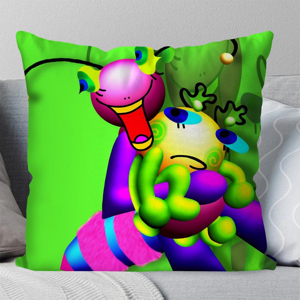 B-Bugbo Cartoon Cute Pillow Case Square Pillow Bedroom Sofa Leisure Comfort Cushion Car Living Room Home Decoration 40X40