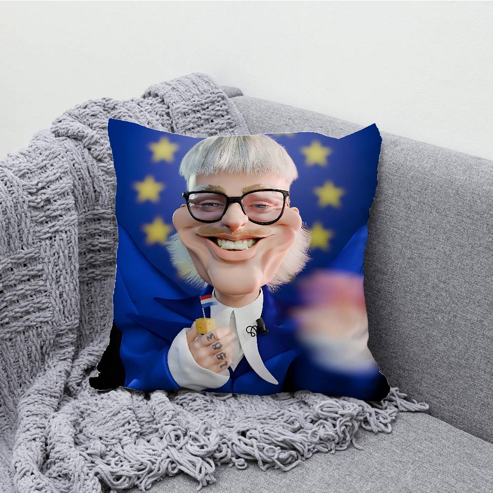 

Pommelien Thijs Gedoe Pillow Case Print Polyester Fiber 40X40 cm Home Sofa Throw Cushion Cover Decoration 40cmx40cm