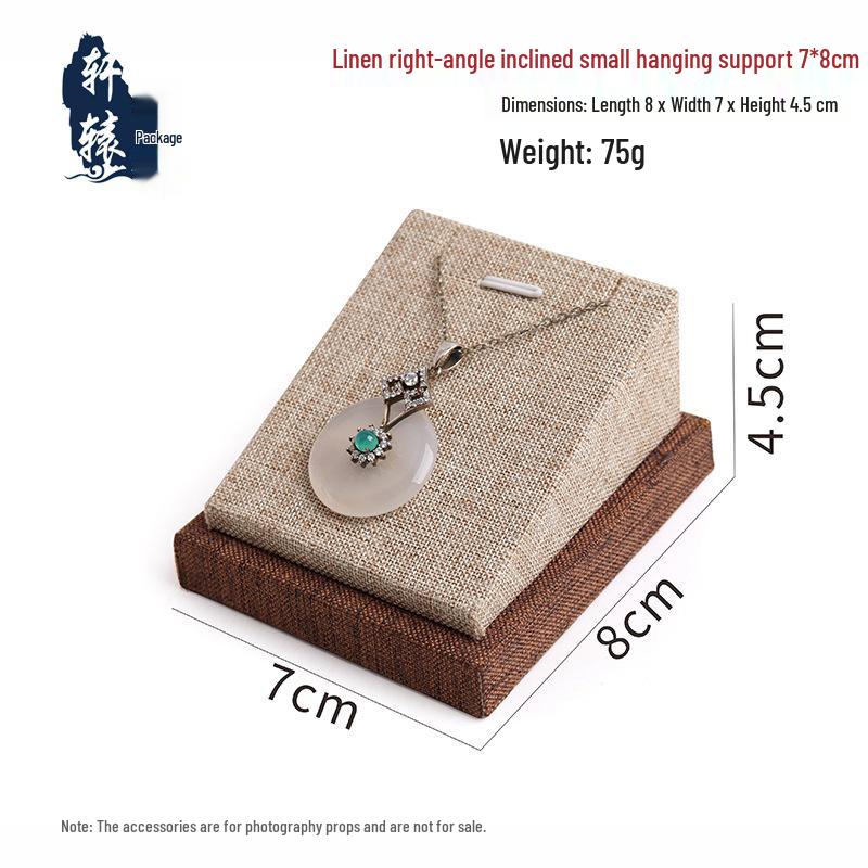 Coffee Oblique Ring Display Set: Trapezoidal Jewelry Holder (3-Piece)