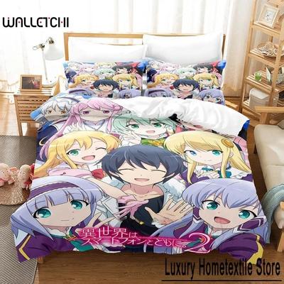 3D Kawaii The Aristocrat's Otherworldly Adventure Bedding Set Cartoon Anime Three-piece Set Adult Kid Bedroom Duvet Cover Sets